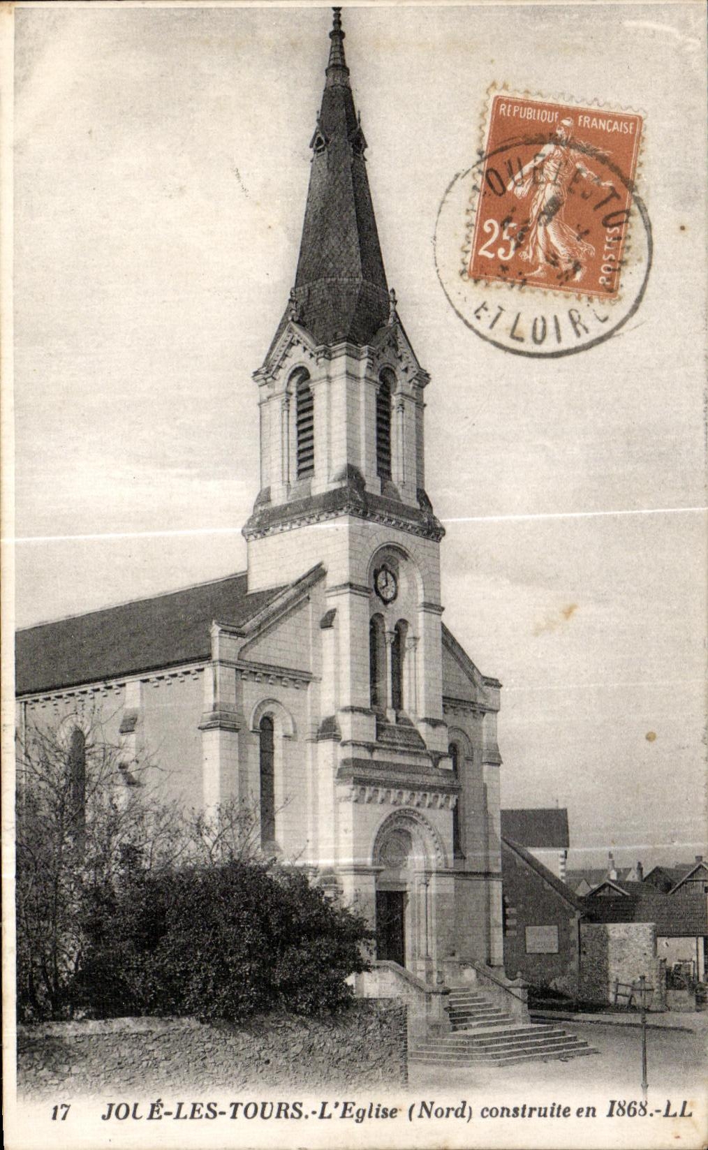 CPA Joue Les Tours L Eglise (Nord) construite en 1868