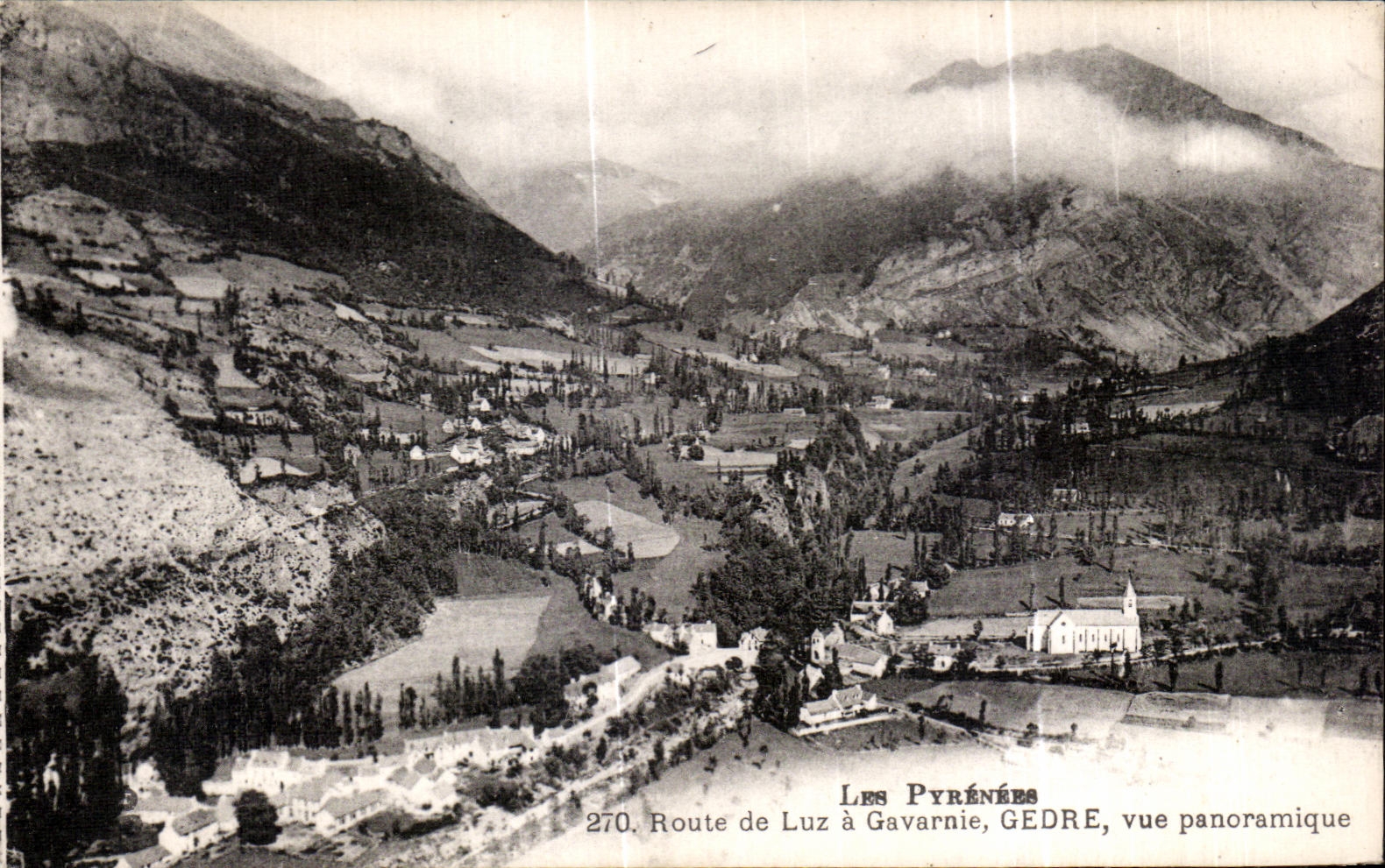 CPA Gavarnie the Pyrenees Route of Luz has Gedre Panoramic View