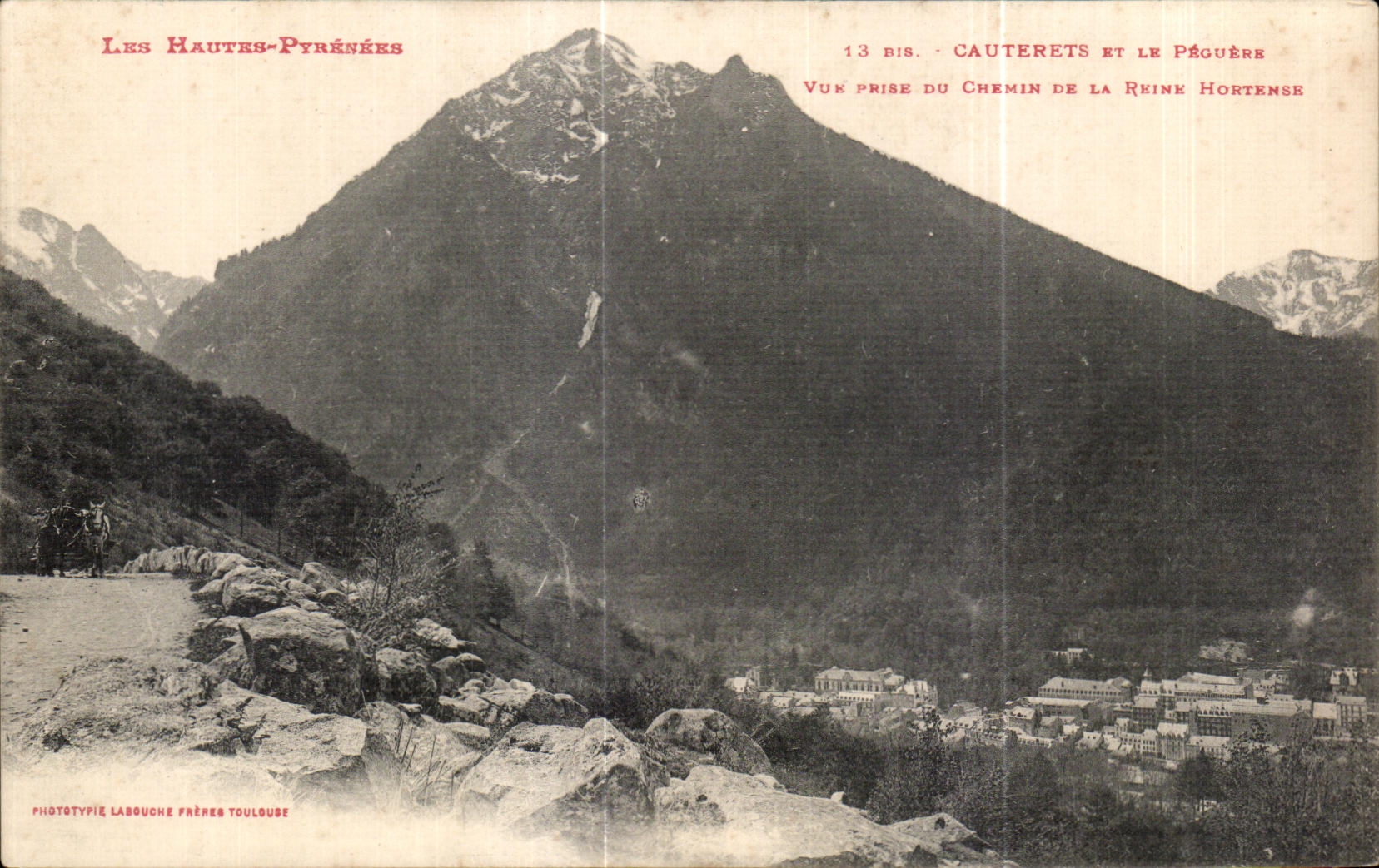 CPA the High Pyrenees Cauterets and Peguere Seen from of the way of the Hortense queen