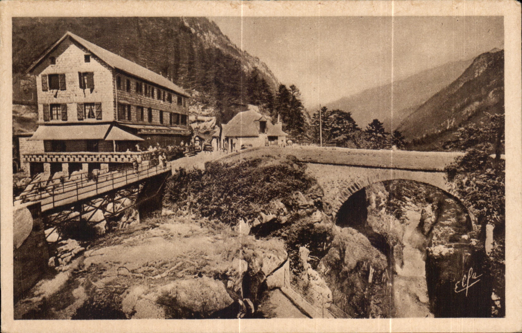 CPA Cauterets Hotel trade of the Bridge Spain