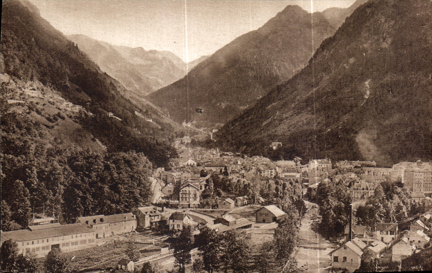 CPA Cauterets View on the City and Valley De Lutour