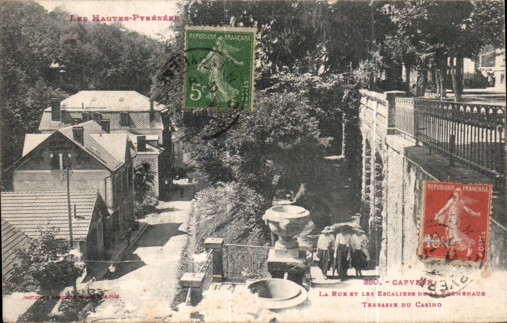 CPA Capvern the street and staircases of the walk Terrace of the casino