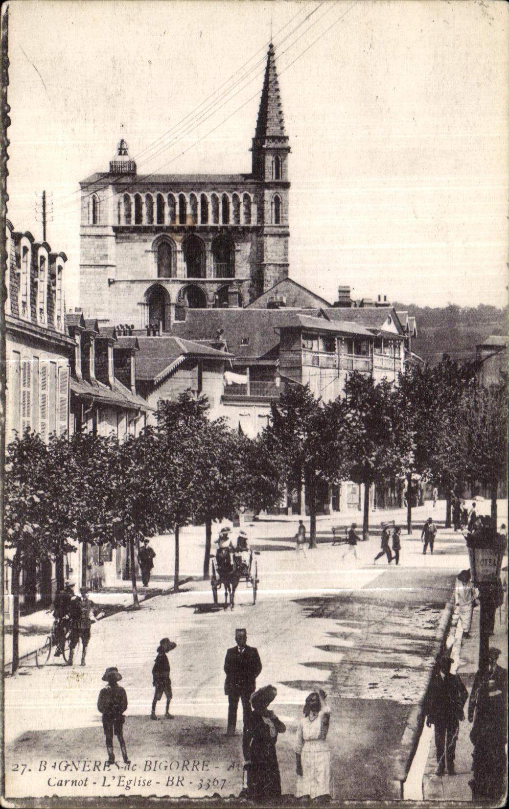 CPA Bagneres de Bigorre Carnot Church