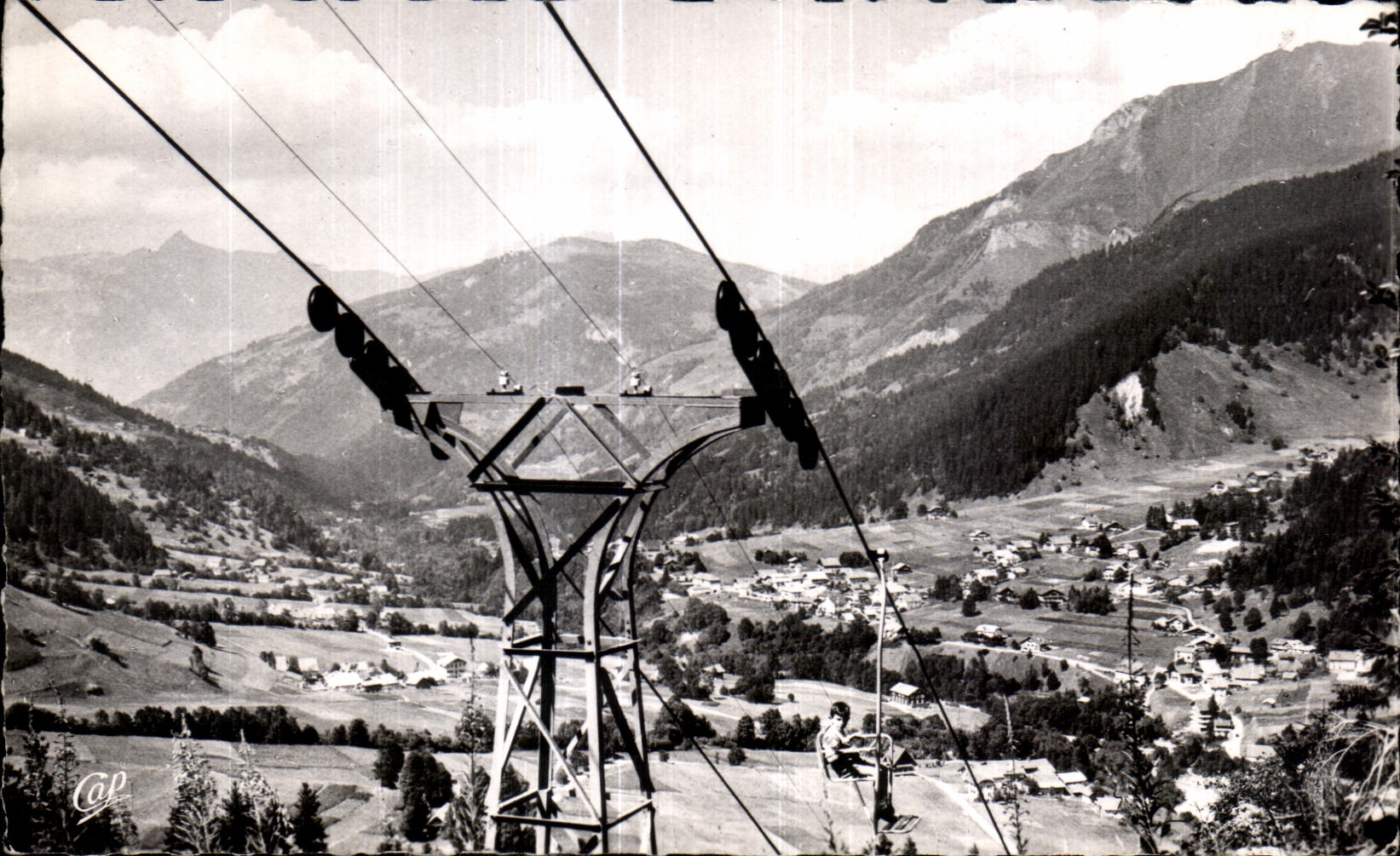 CPA Contaminate Them Montjoie the Chair-lift of the Plate of Montjoie and sight together of the Station