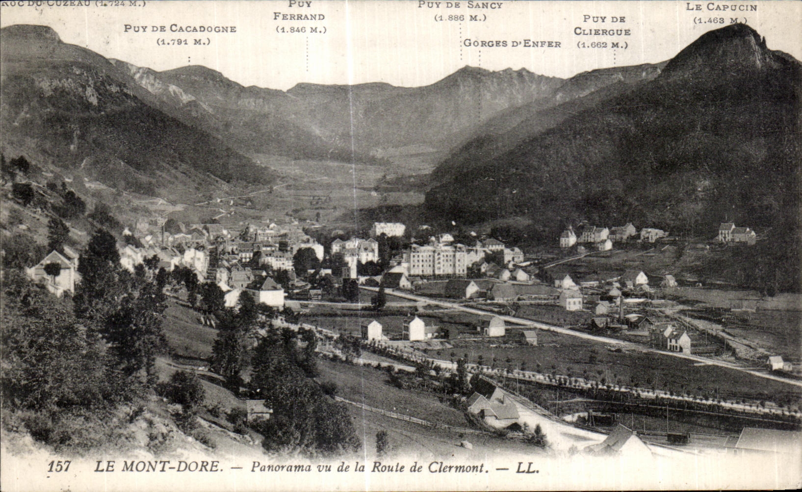 CPA the Mount Gilds Panorama seen of the Road of Clermont