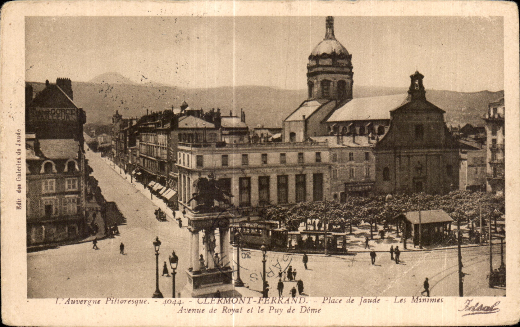 Lugares de CPA Auvergne Pittoresque Clermont-Ferrand de Jaude minusculos la avenida de Royat y de Puy de Dome
