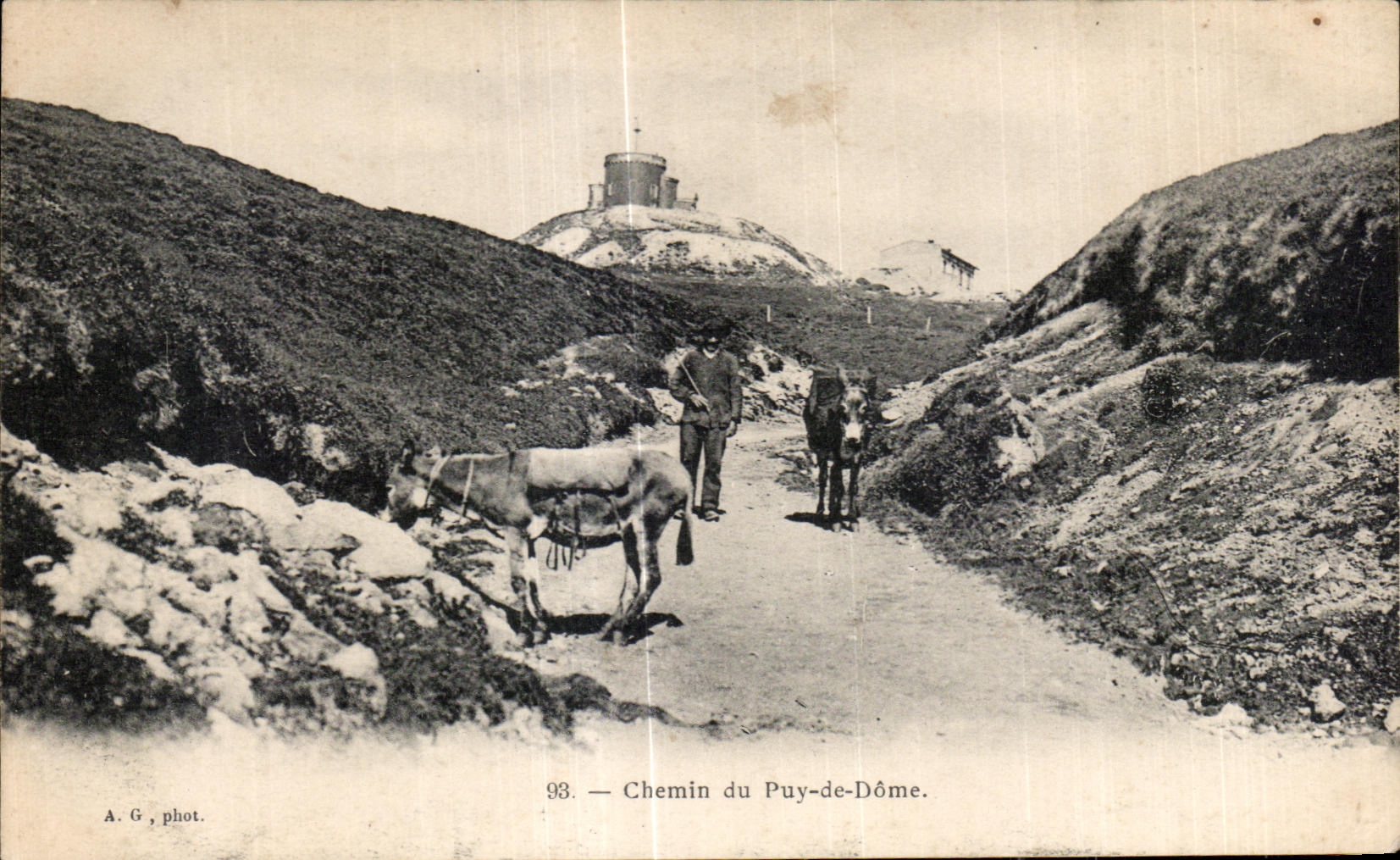 CPA Way of Puy de Dome Ass Donkey