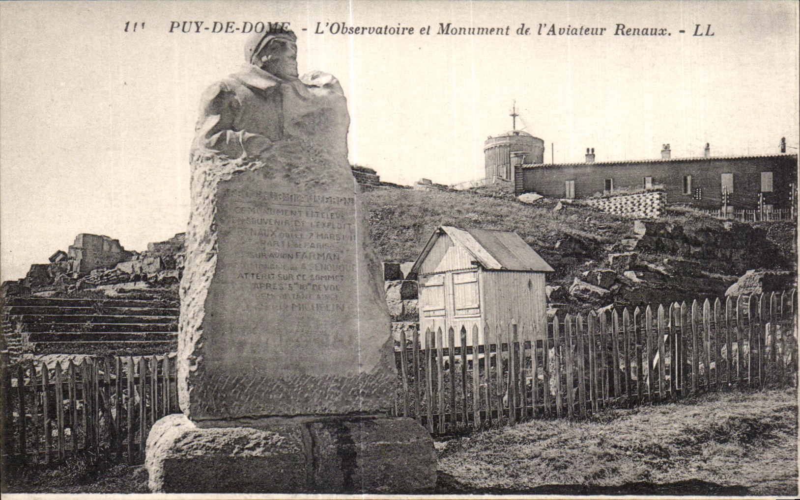 CPA Puy De Dome Obervatoire and Monument of I Aviator Renal aviation