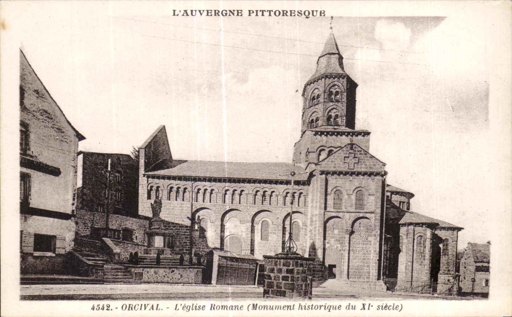 CPA Orcival Romance church (XI century Historic building)