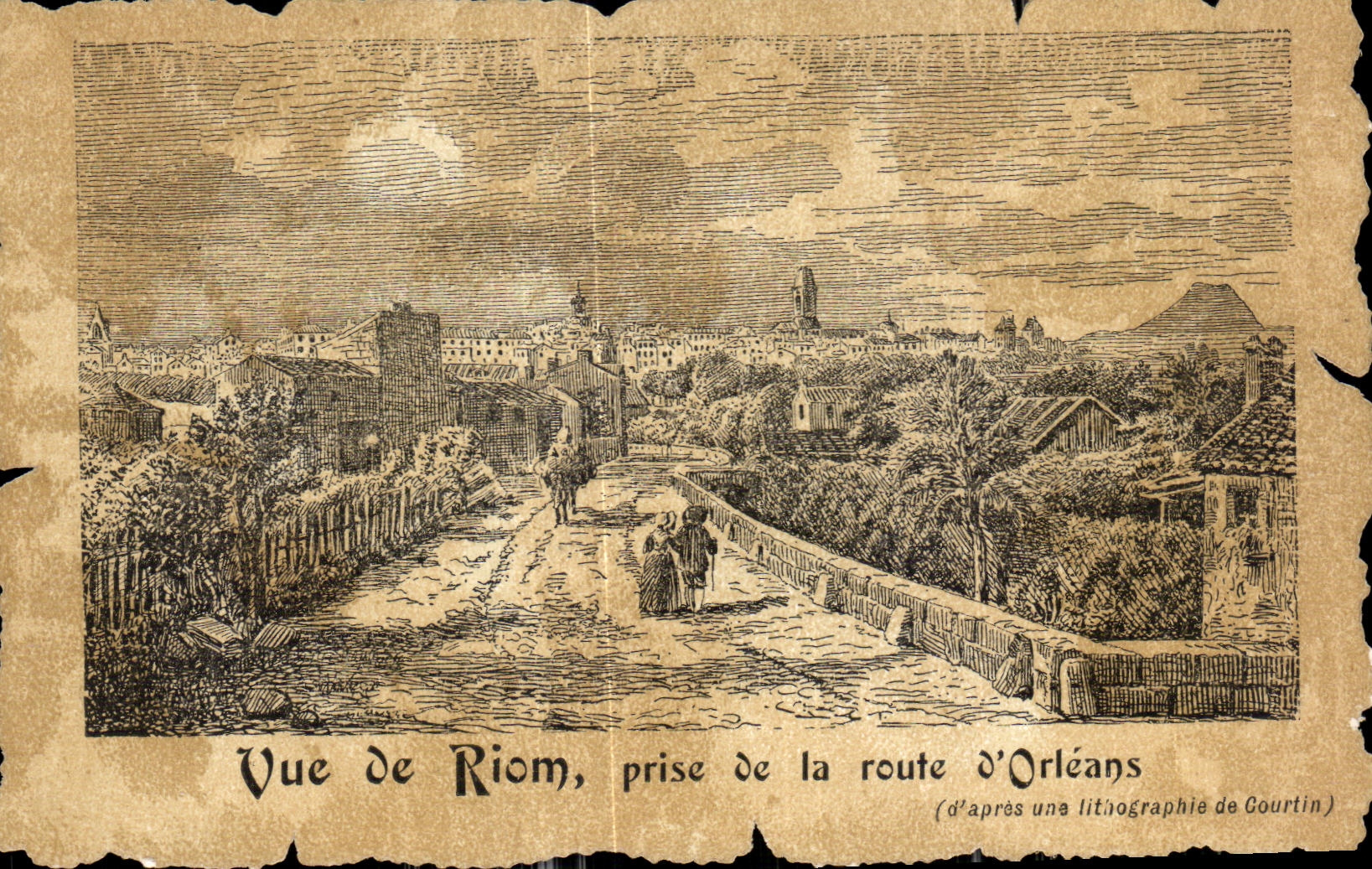 CPA visto de Riom tomado del camino Orleans