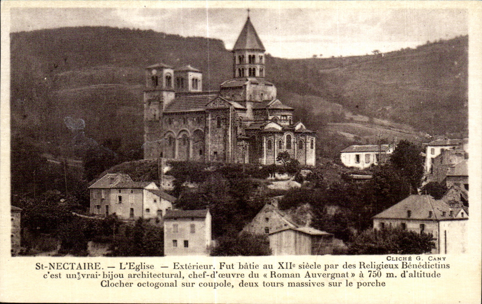 CPA Saint Nectary Church External was built at the XII century by Monks Benedictines
