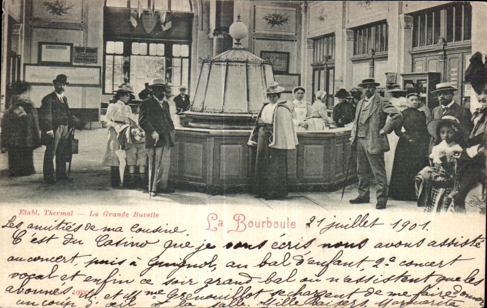 CPA La Bourboule La grande buvette 