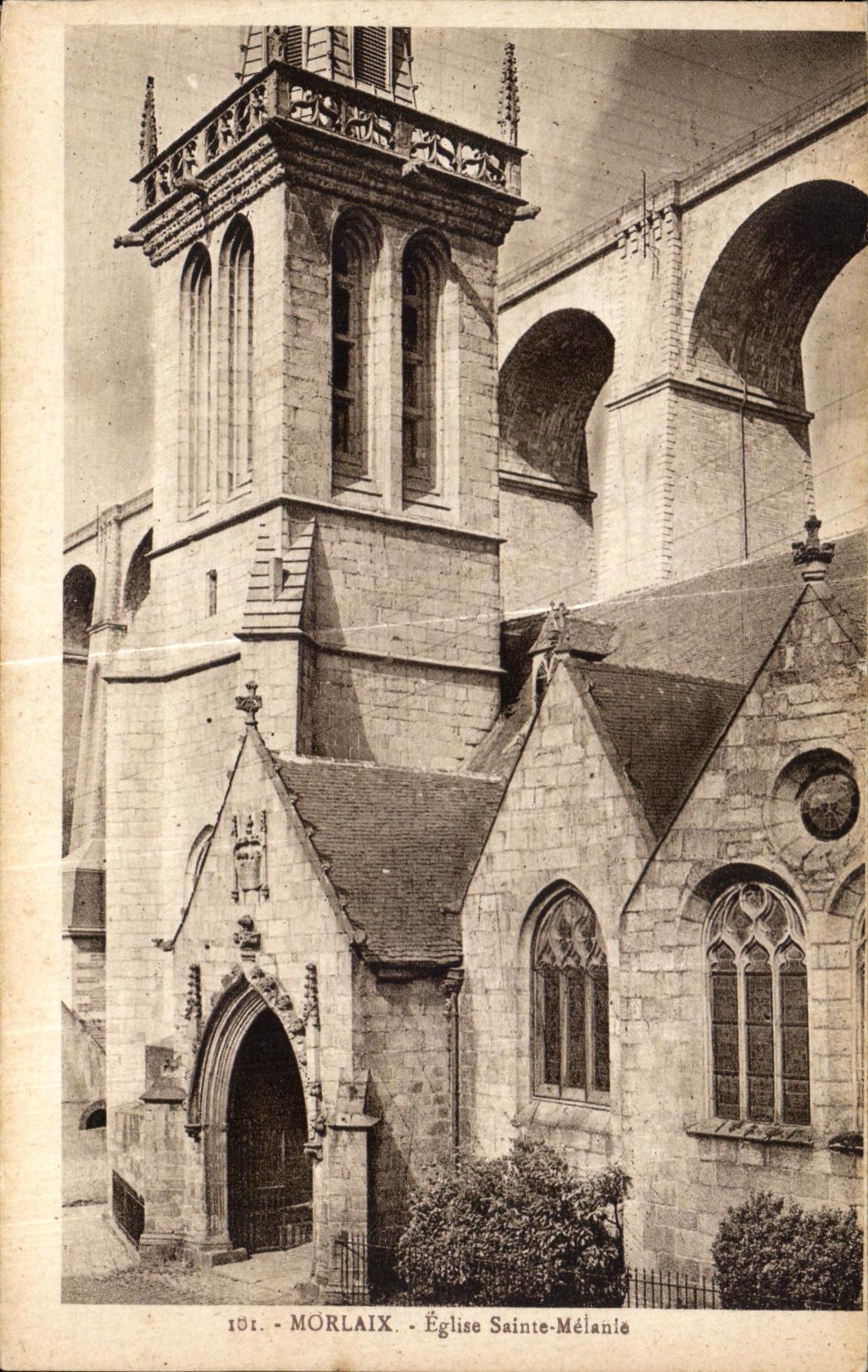 CPA Morlaix Eglise Sainte Melanie