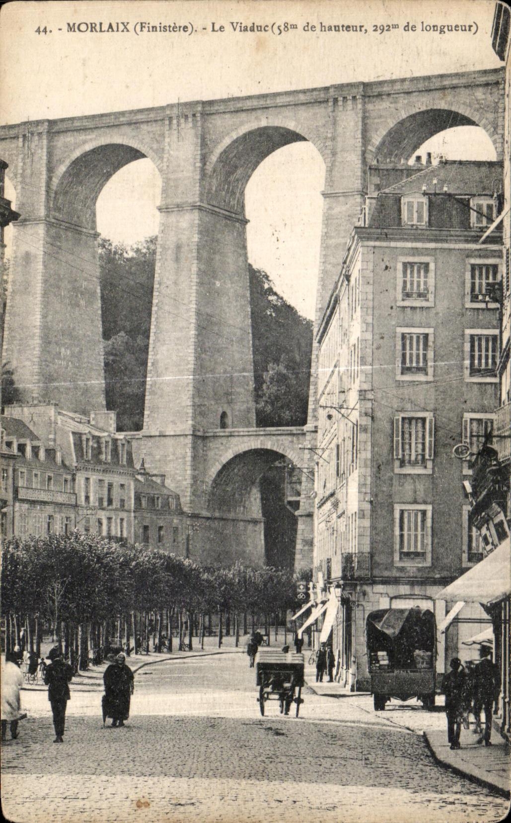 CPA Morlaix Finistere Le Viaduc 58m de hauteur 292 de longneuer