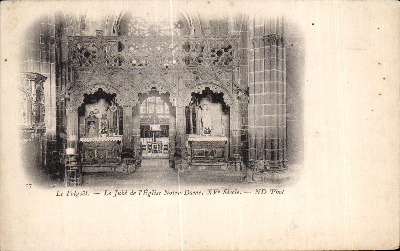 CPA Le Folgoet Le Jube de I Eglise Notre Dame XVe Siecle