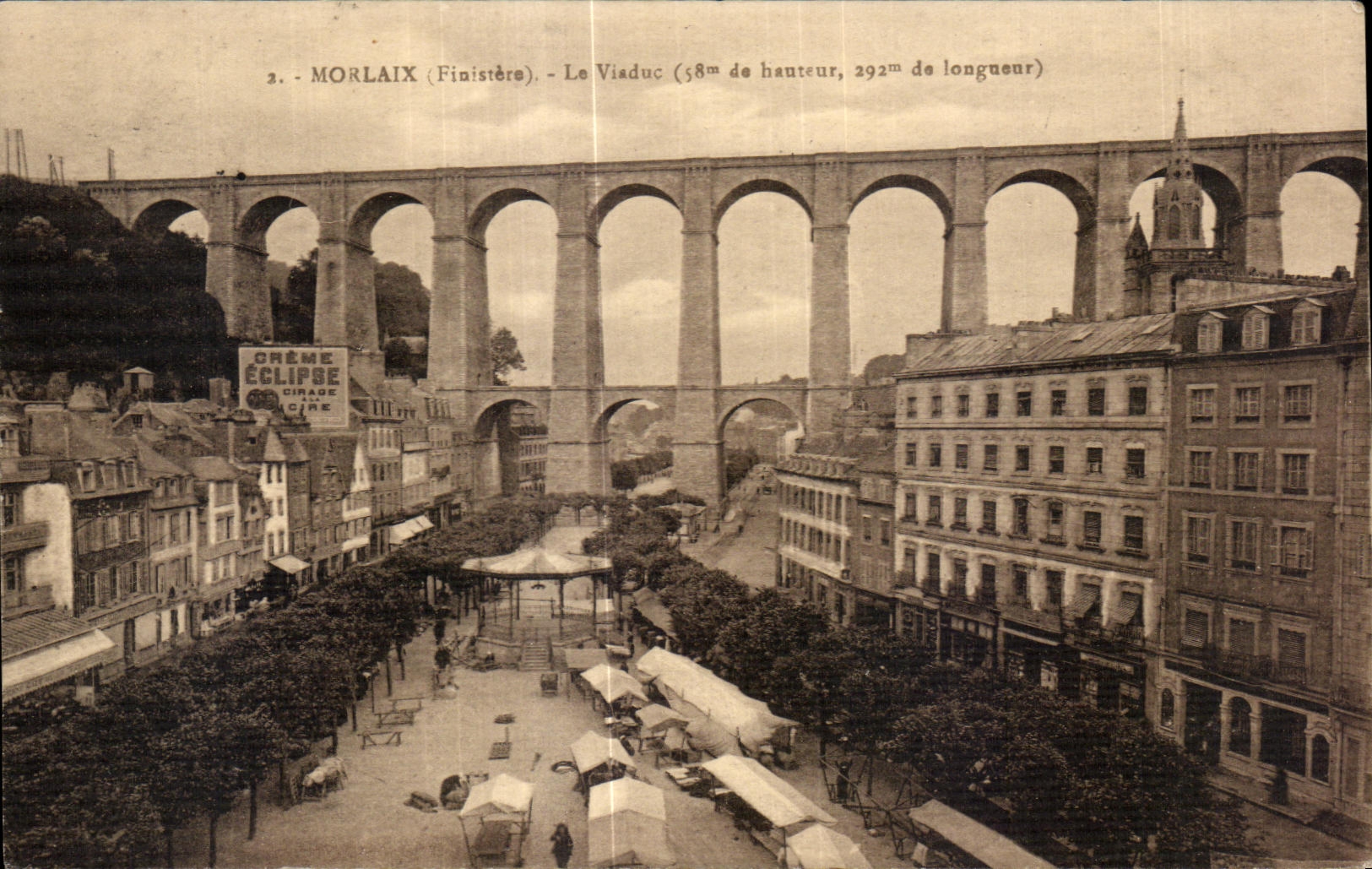 CPA Morlaix Le Viaduc 58m hauteur 292m de longueur