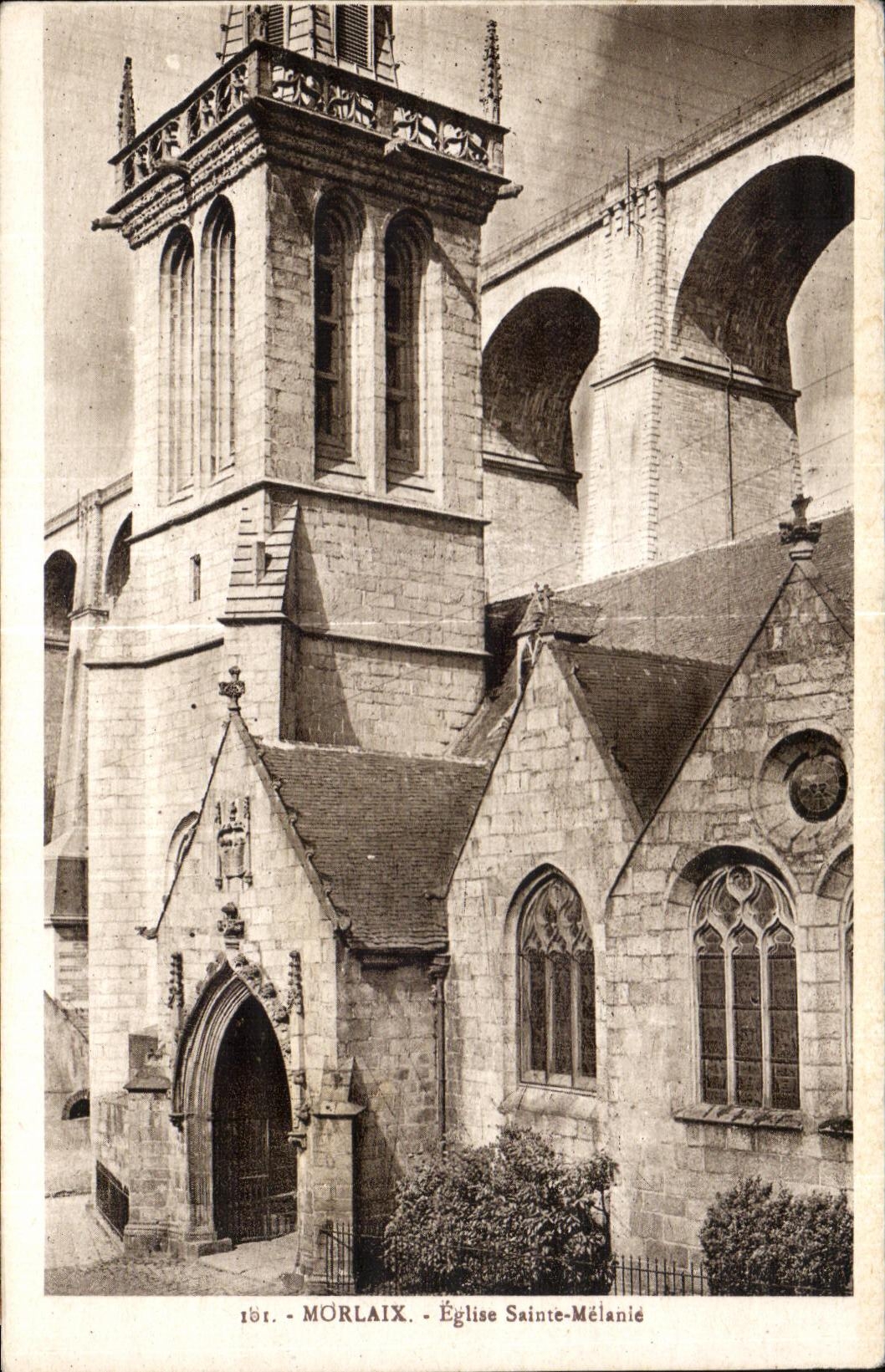 CPA Morlaix Eglise Saint Melanie