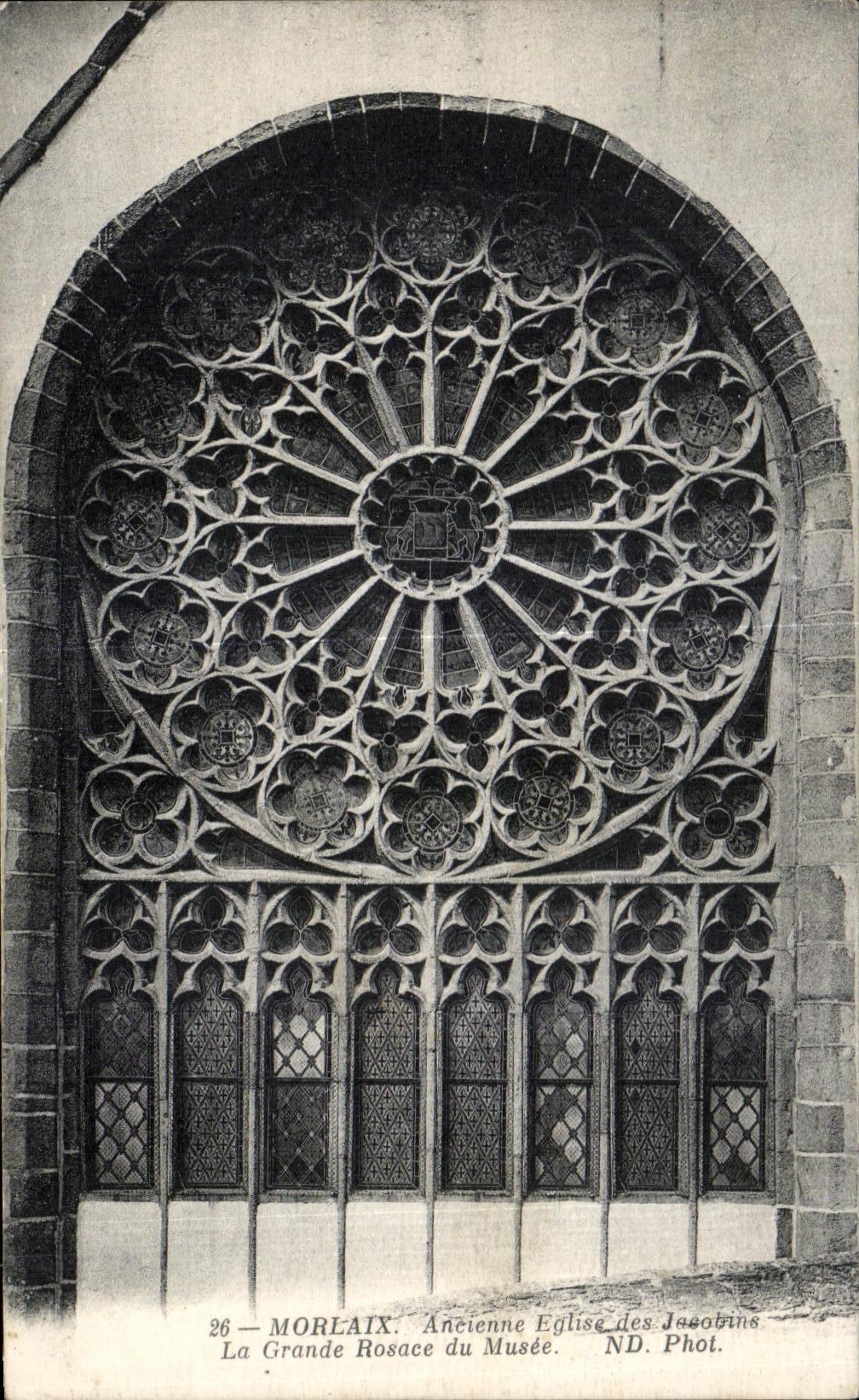 CPA Morlaix Ancienne Eglise des Jacobins La Grand Rosace du Musee