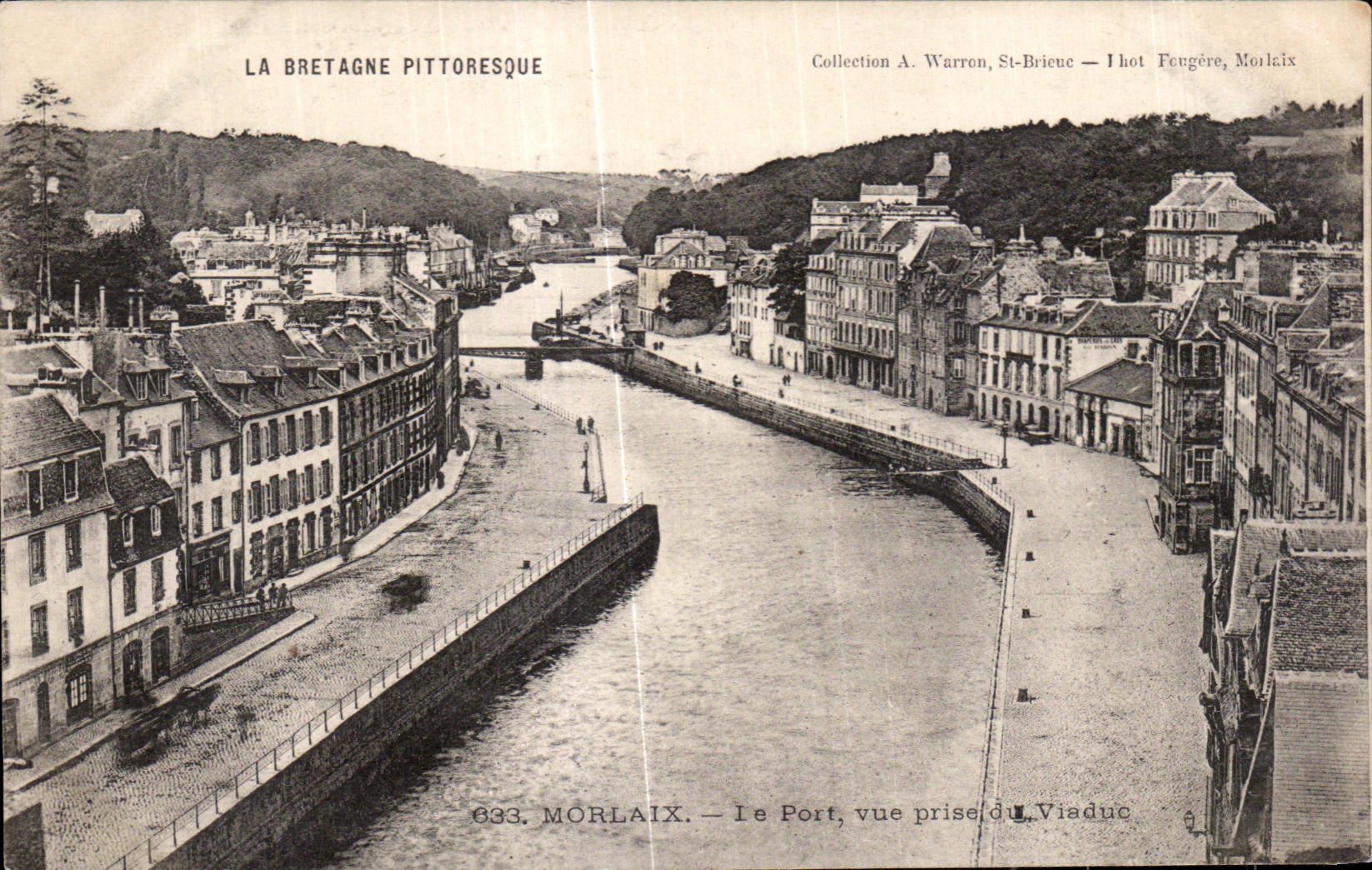 CPA Morlaix Le Port Vue prise du Viaduc