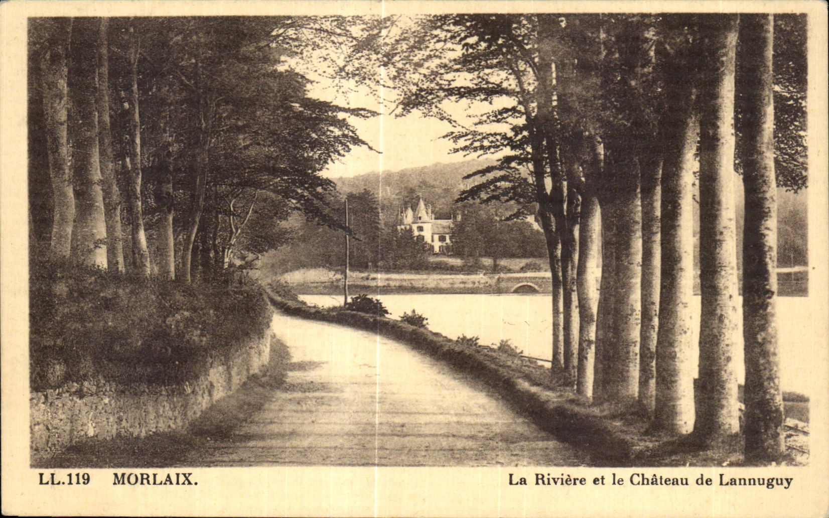 CPA Morlaix La Riviere et le Chateau de Lannuguy