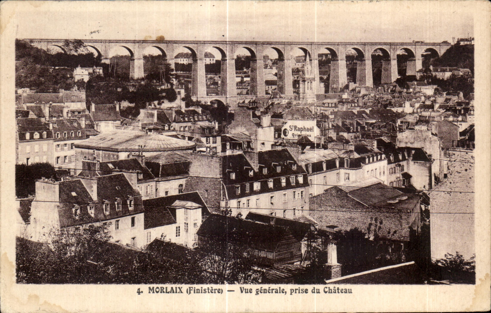 CPA Morlaix Vue Generale prise du Chateau