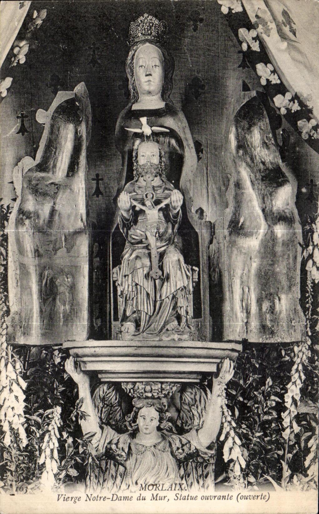 CPA Morlaix Vierge Notre Dame du Mur Statue ouvrante