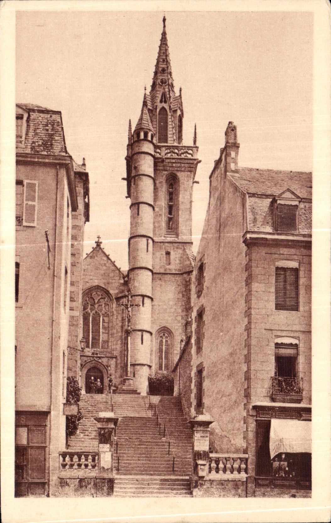 CPA Morlaix Le Clocher Le Calvaire de Melaine