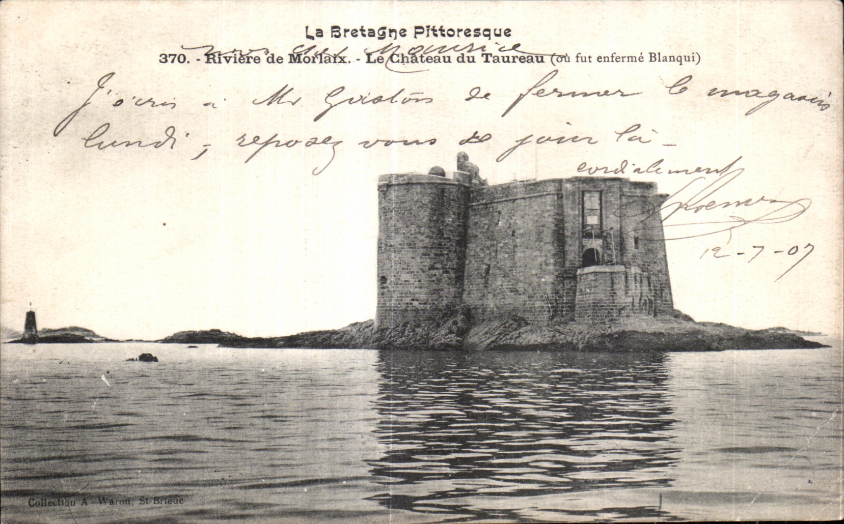 CPA Riviere de Morlaix Le Chateau du Taureau (ou fut enferme Blanqui)