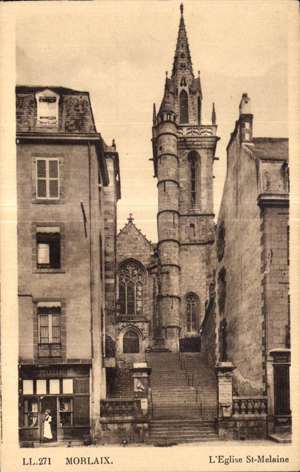 CPA Morlaix L Eglise St Melaine