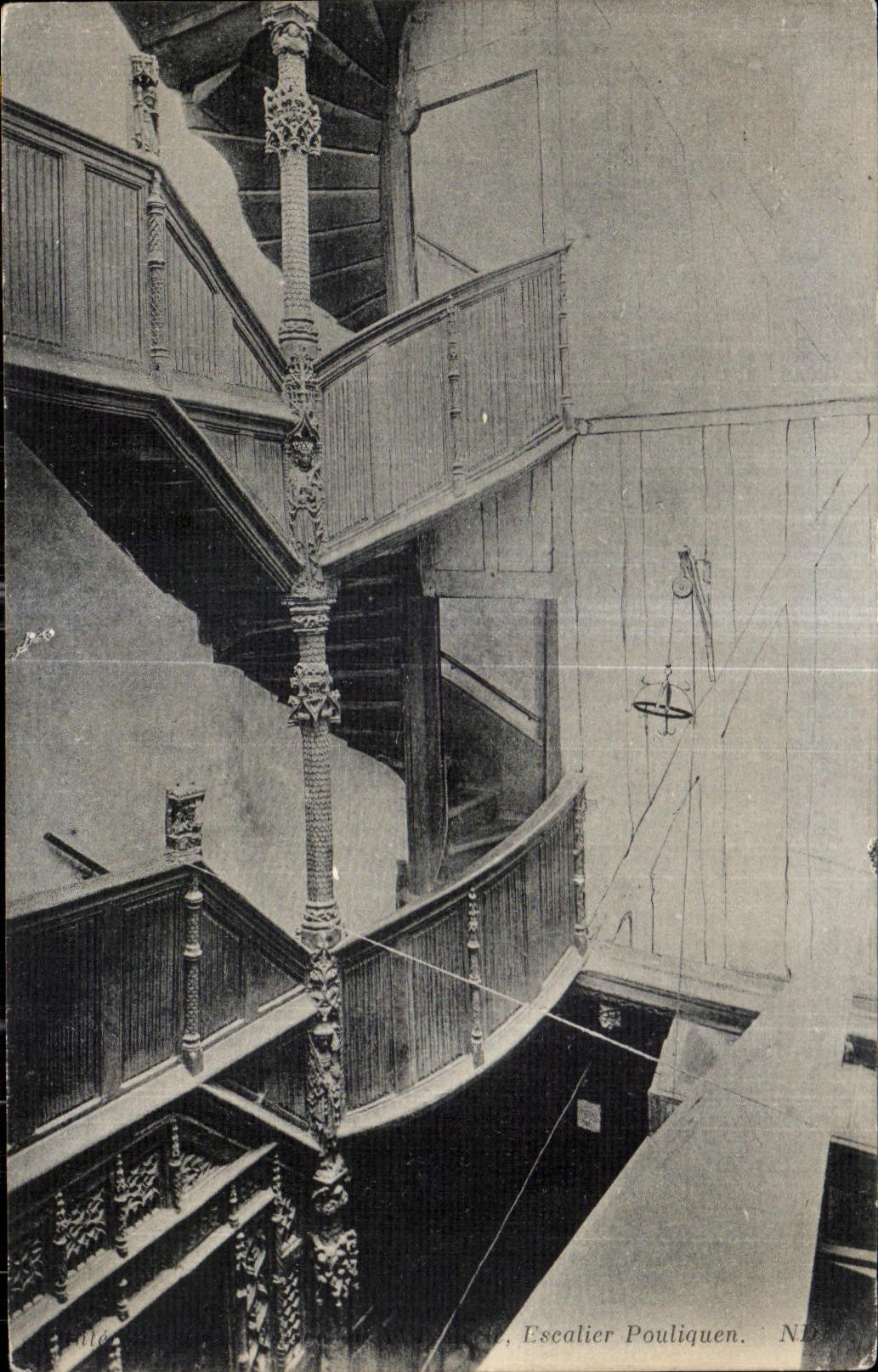 CPA Morlaix Escalier Pouliquen