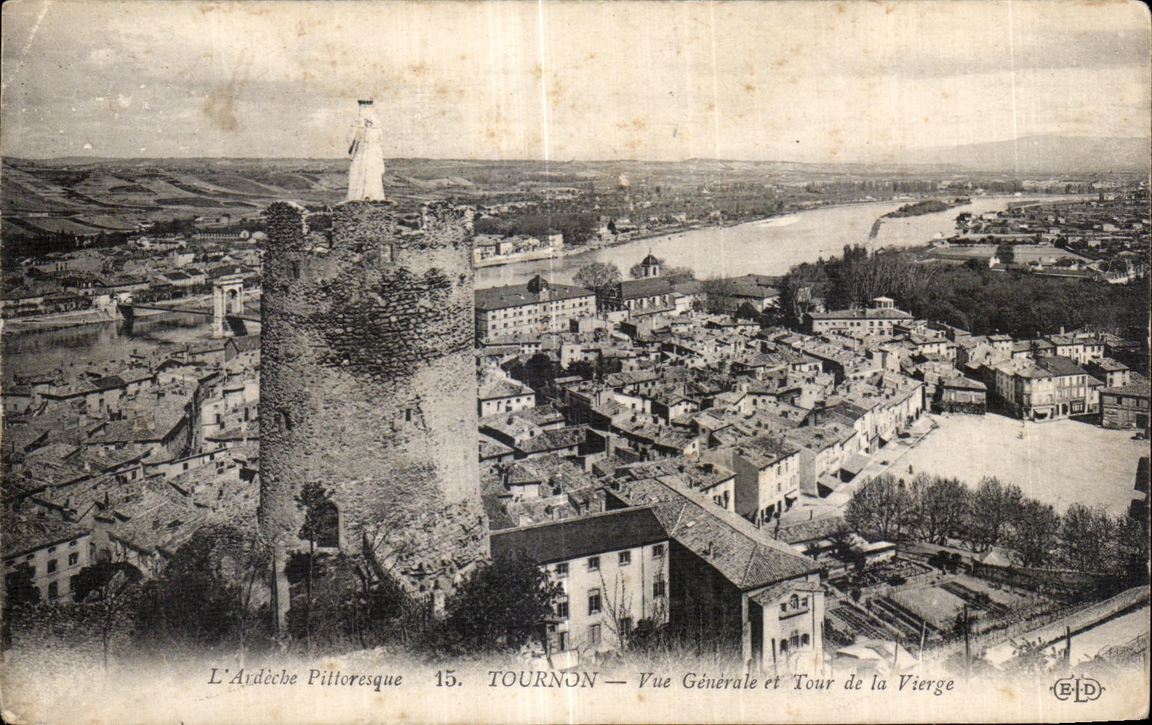 CPA Tournon View and Tower of the Virgin