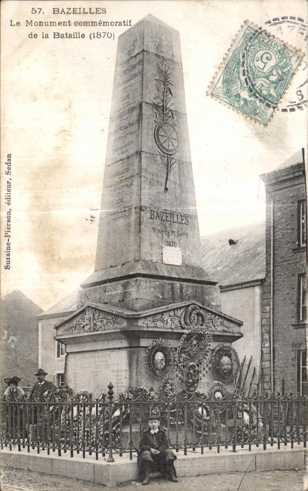 CPA Bazeilles Le Moument commemoratif de Bataille