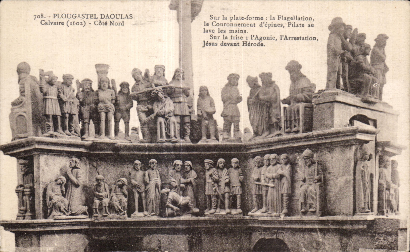 CPA Plougastel Daoulas Calvaire Cote Nord