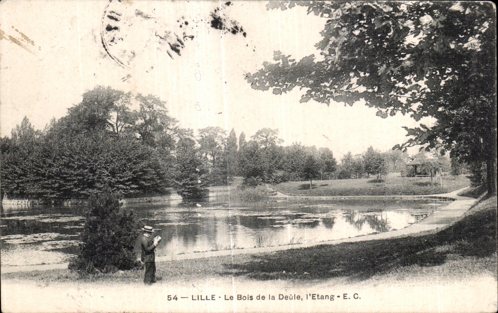 CPA Lille the Wood of Deule Pond