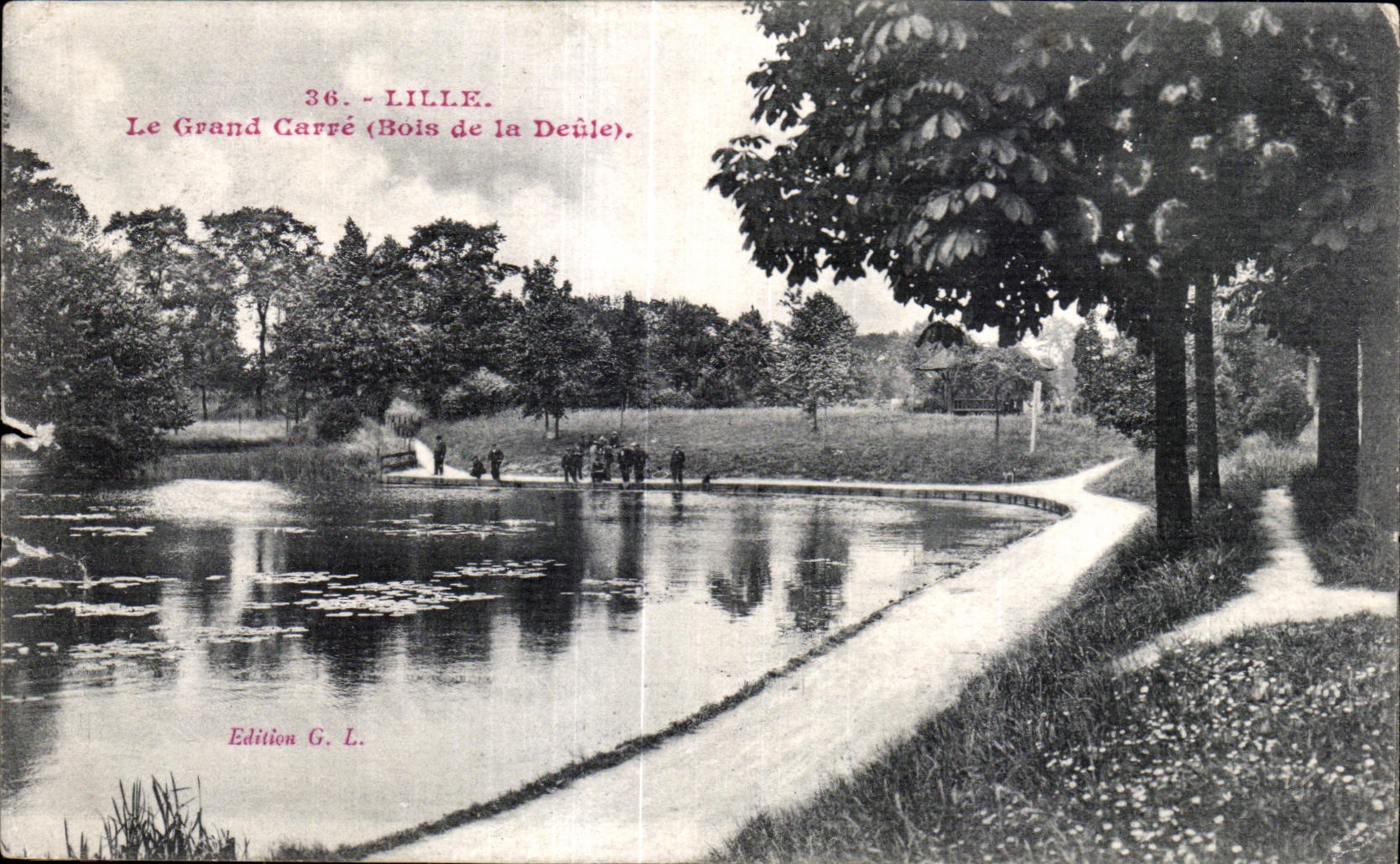 CPA Lille the Large one Squares (Wood of Deule)