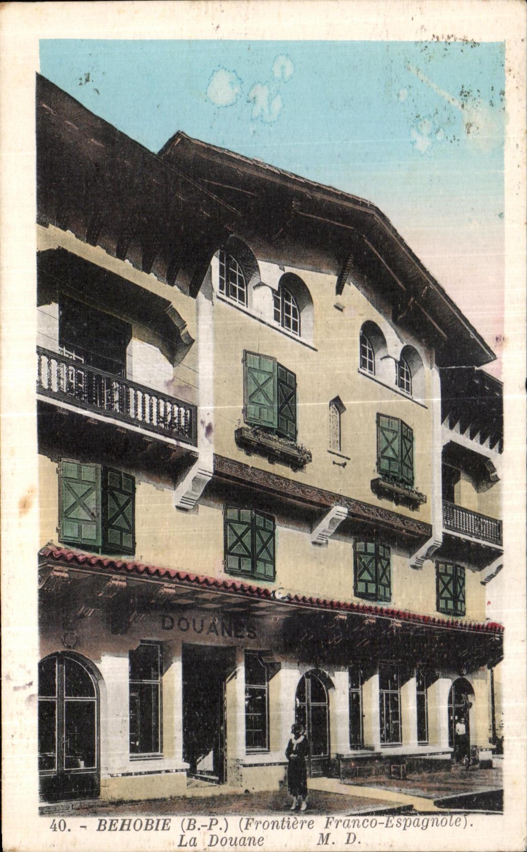 CPA Behobie Free Spanish Border Customs