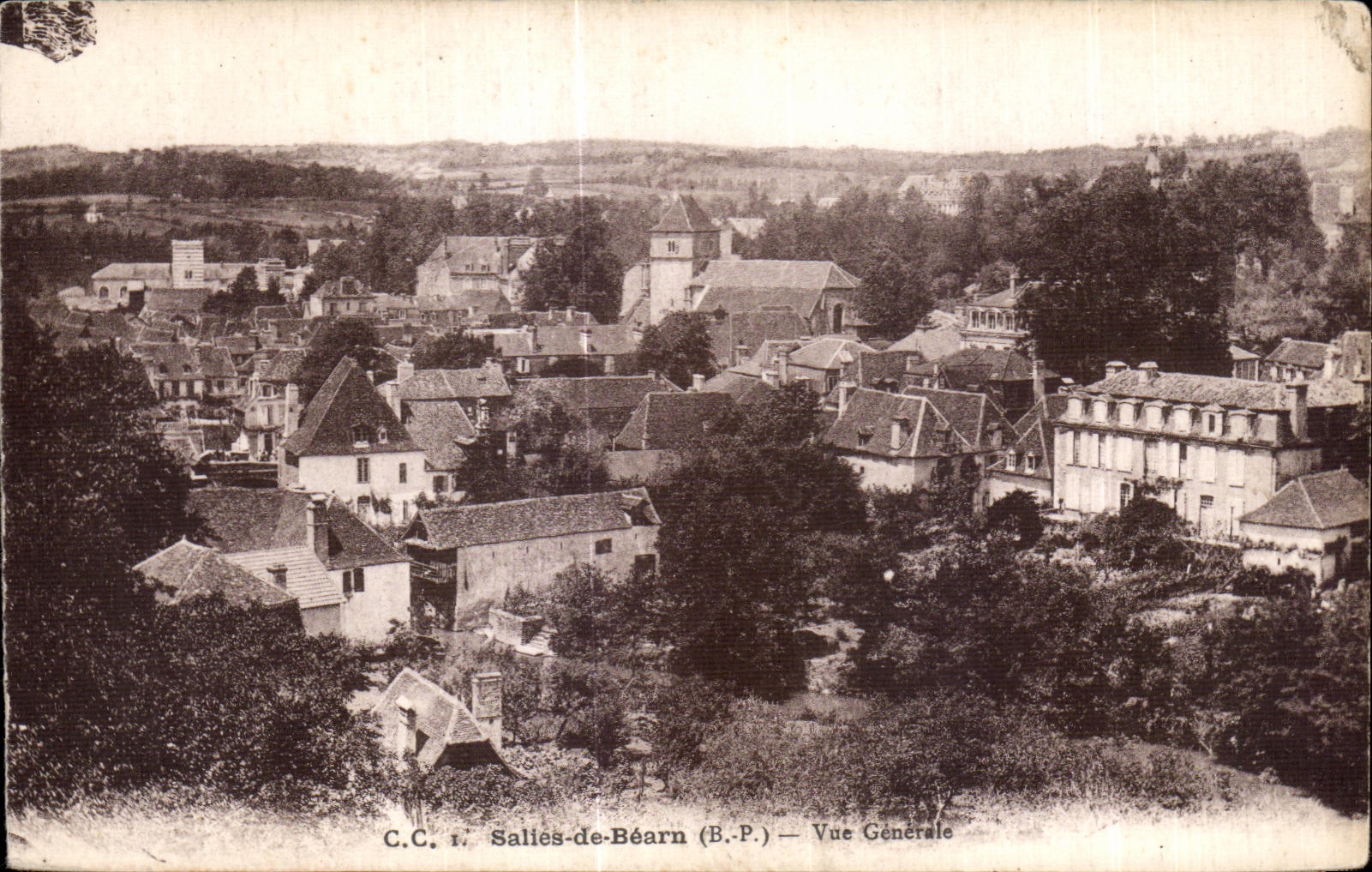 CPA Salies de Bearn Vue generale