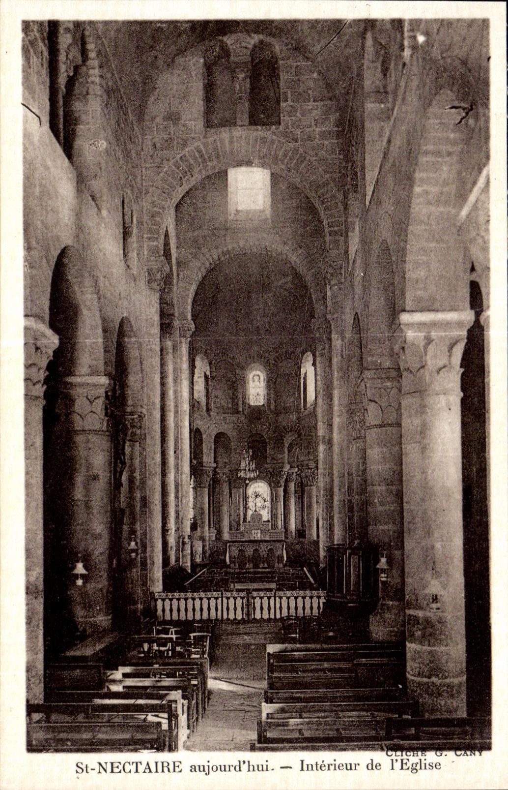 CPA St Nectary aujourd today Interior of I church
