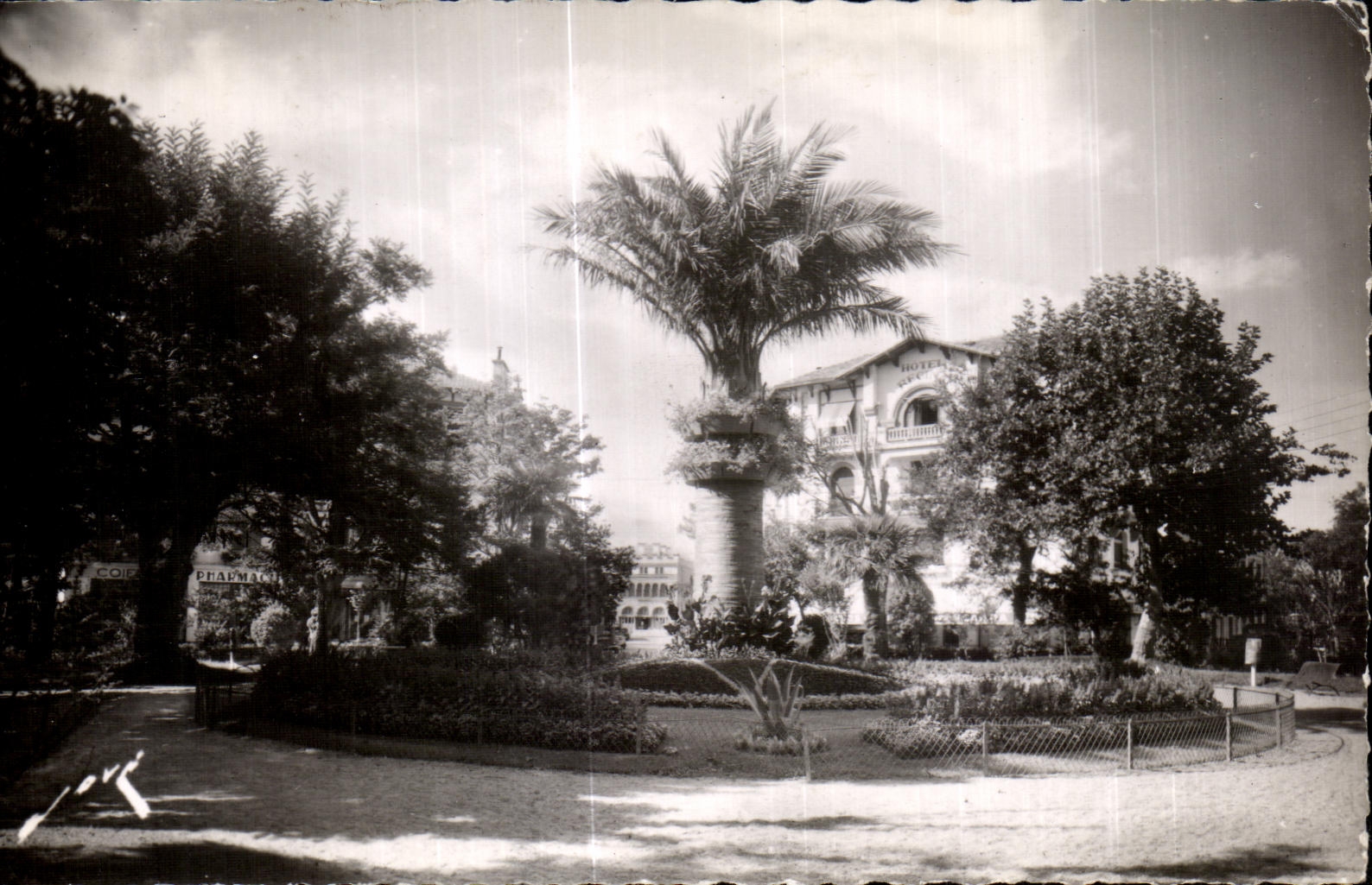 CPA Hendaye the public garden At the bottom the casino