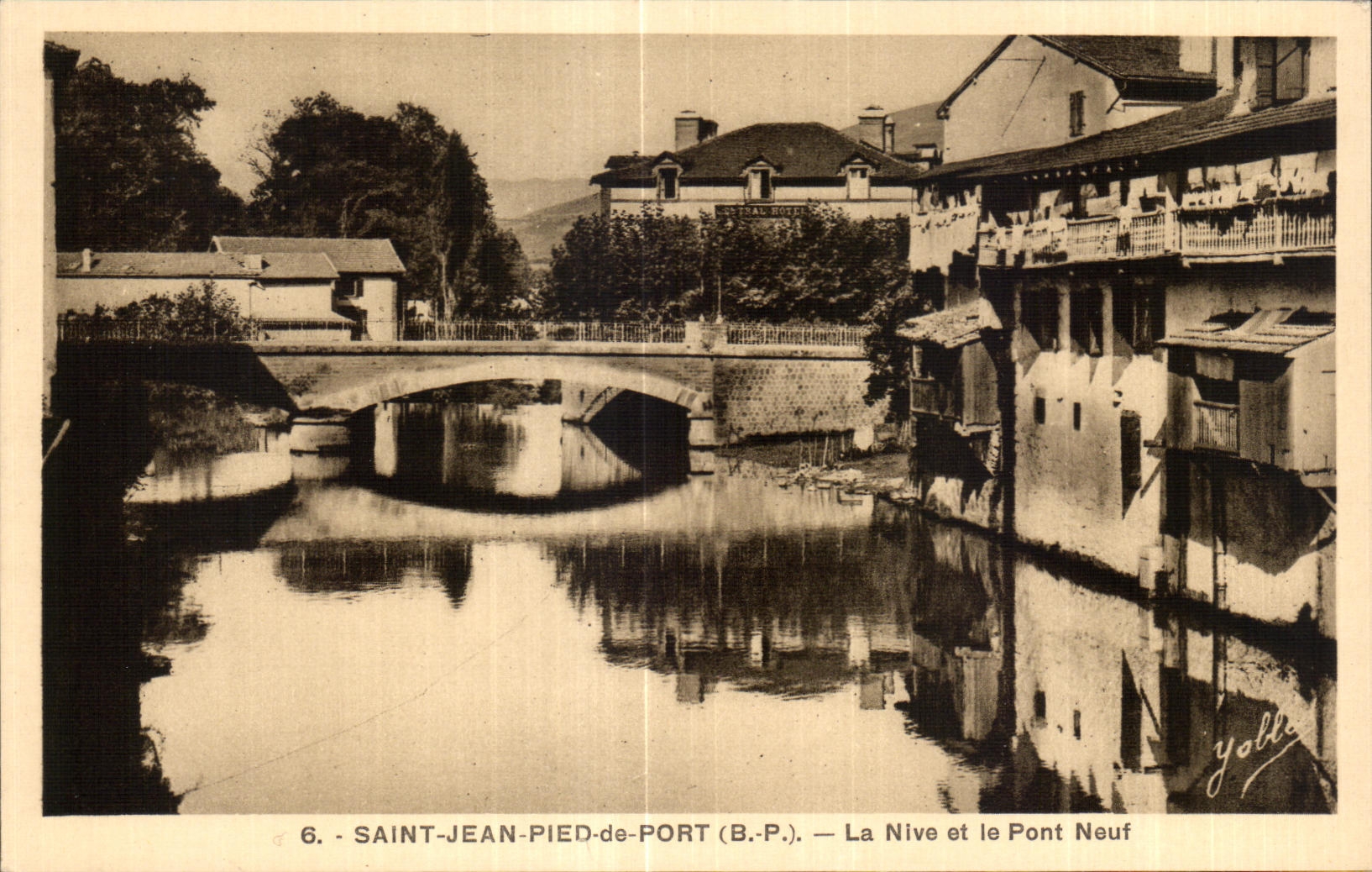 CPA St Jean Foot of Port Nive and the New Bridge
