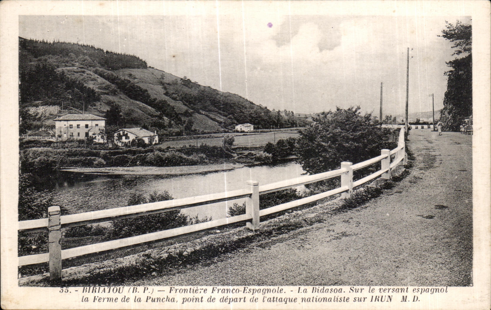 CPA Ririatou Border Spanish France Bidasoa