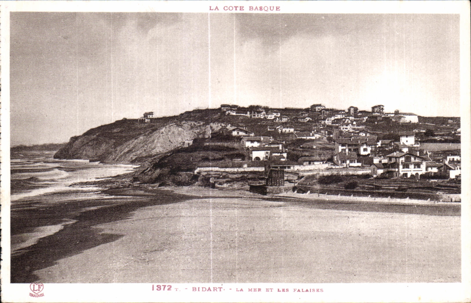 CPA Bidart La mer et les falaises