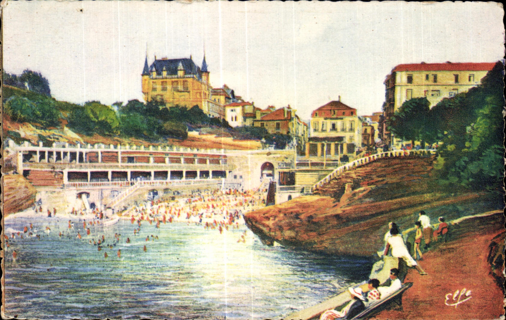 CPA Pyrenees Ocean Barritz Le Port Vieux