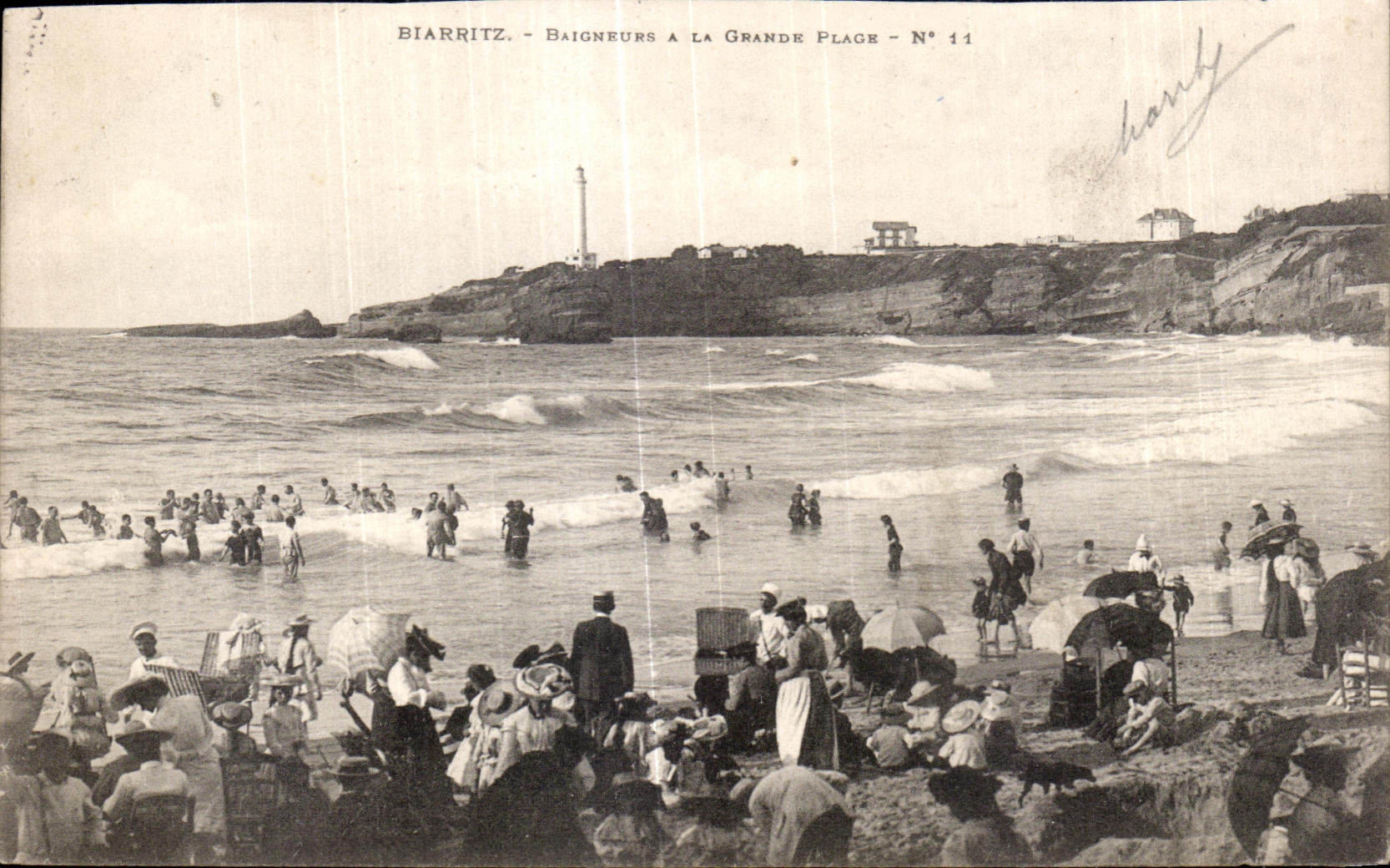 CPA Biarritz Baigneurs A la Grande Plage