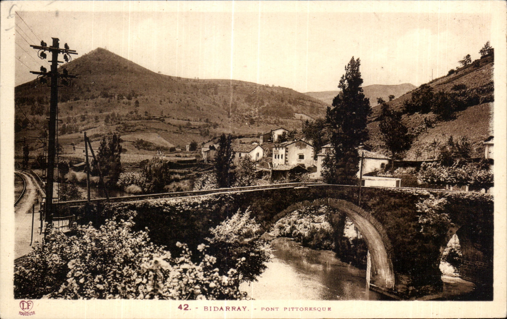 CPA Picturesque Bidarray Bridge