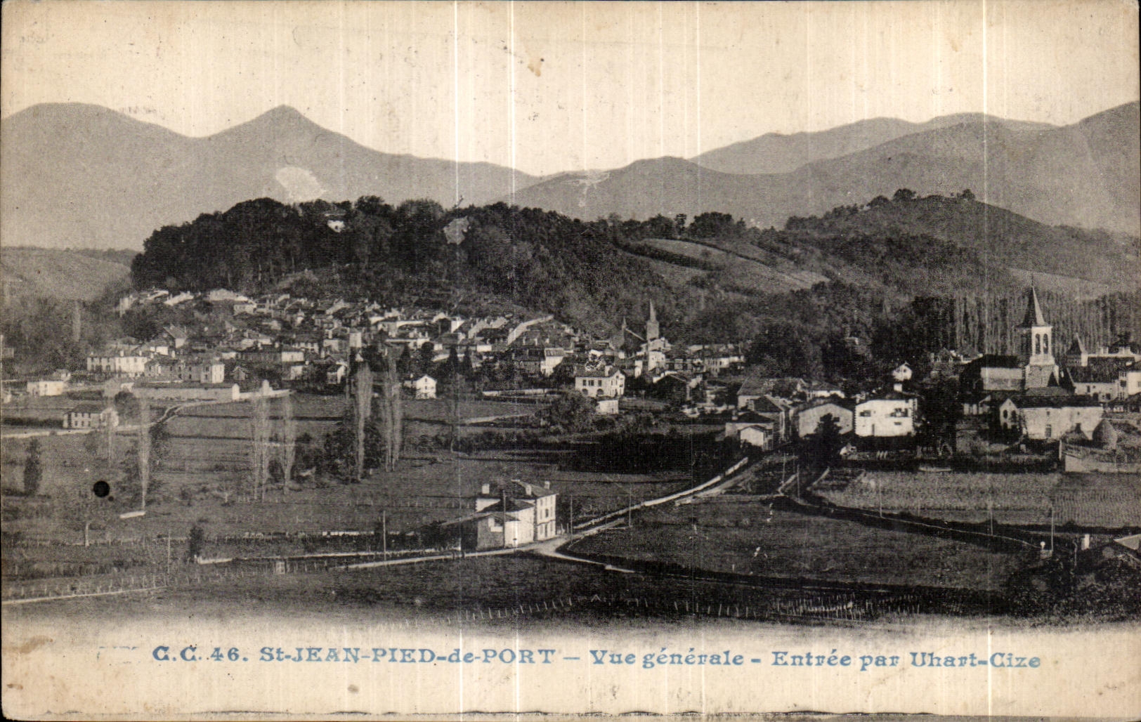 CPA St Jean Foot of Port View Entrance By Uhart Cize