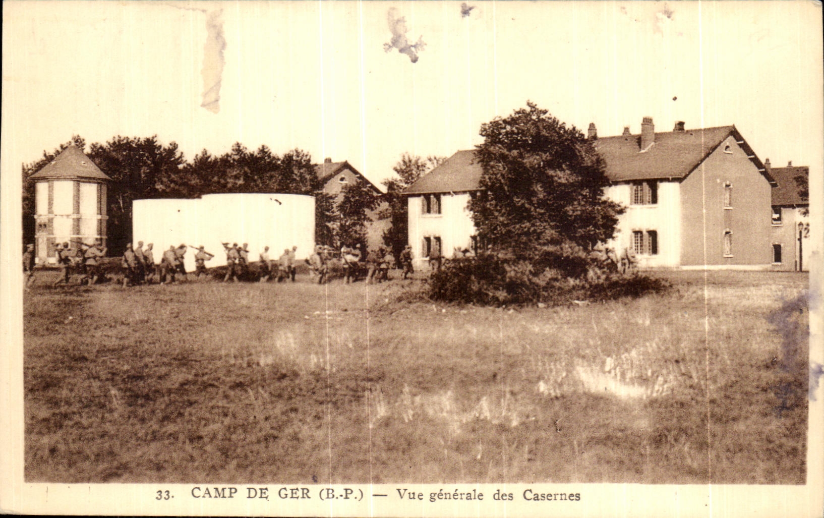 CPA Camp De Ger View of the Militaria Barracks