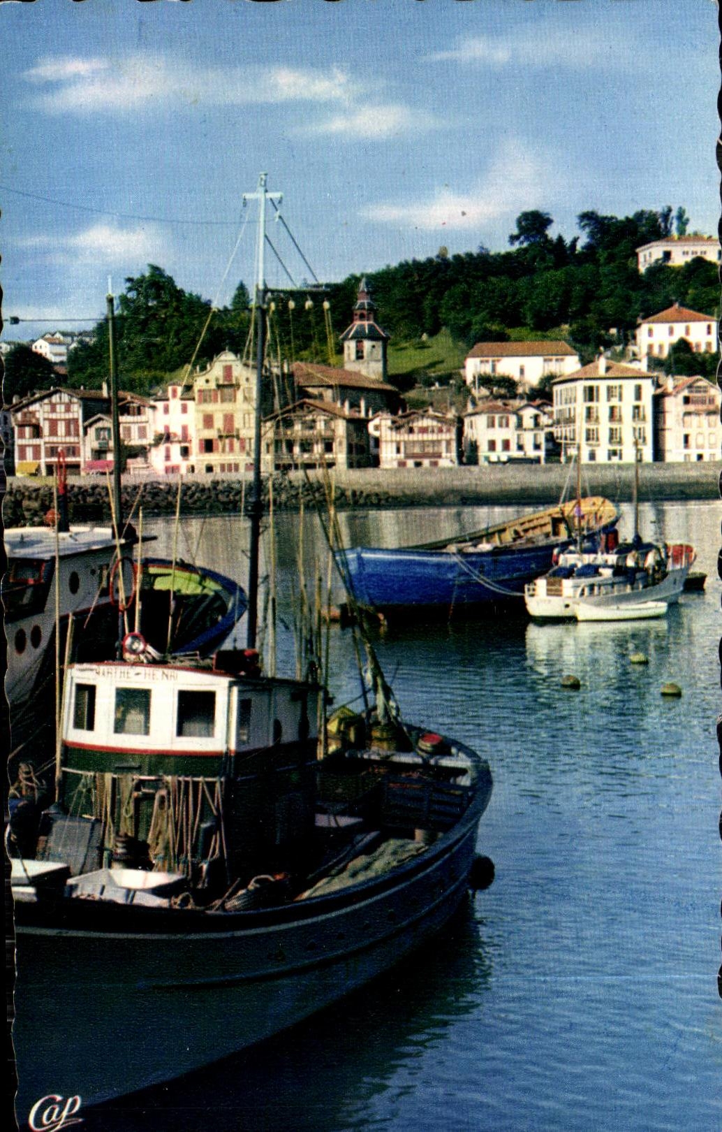 CPA Ciboure Port and Quai Ravel Boat