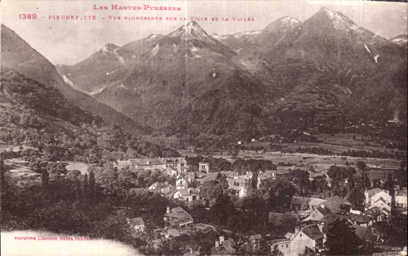 CPA Pierrefitte View from above on the city and the valley