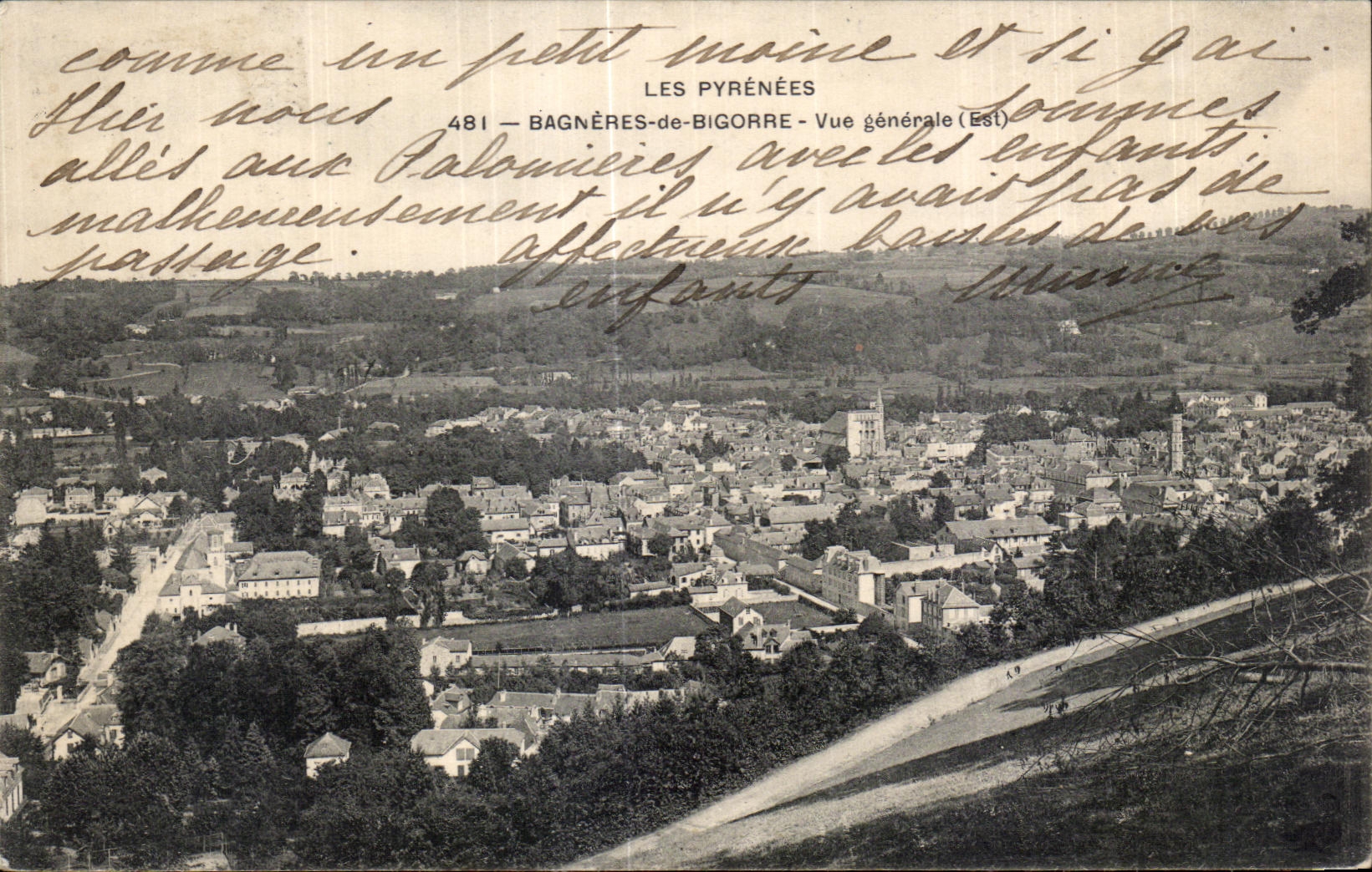 CPA the Pyrenees Bagneres De Bigorre View (Is)
